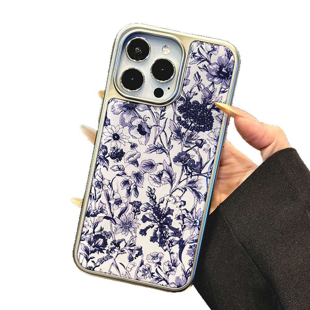 New Compatible iPhone 16 Pro Max Electroplated Phone Case Apple 15 Hard Edge Epoxy Protective Cover 14 Double Layer 13 S260128