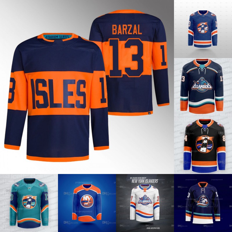 NY Mathew Barzal Islanderss Jerseys Ilya Sorokin Casey Cizikas Bo Horvat Jean-Gabriel Pageau Adam Pelech Ryan Pulock Kyle Palmieri Custom Hockey Jerseys