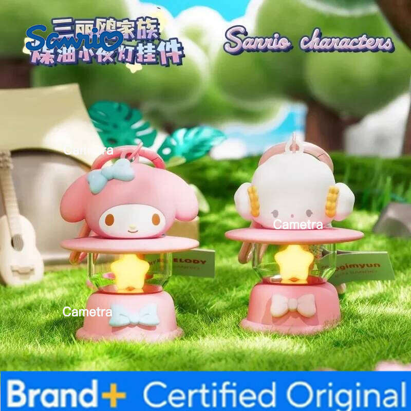 Sanrio Genuine Night Light Pendant Hello Kitty Birthday Couple Keychain Girl Lovely Gift H260128