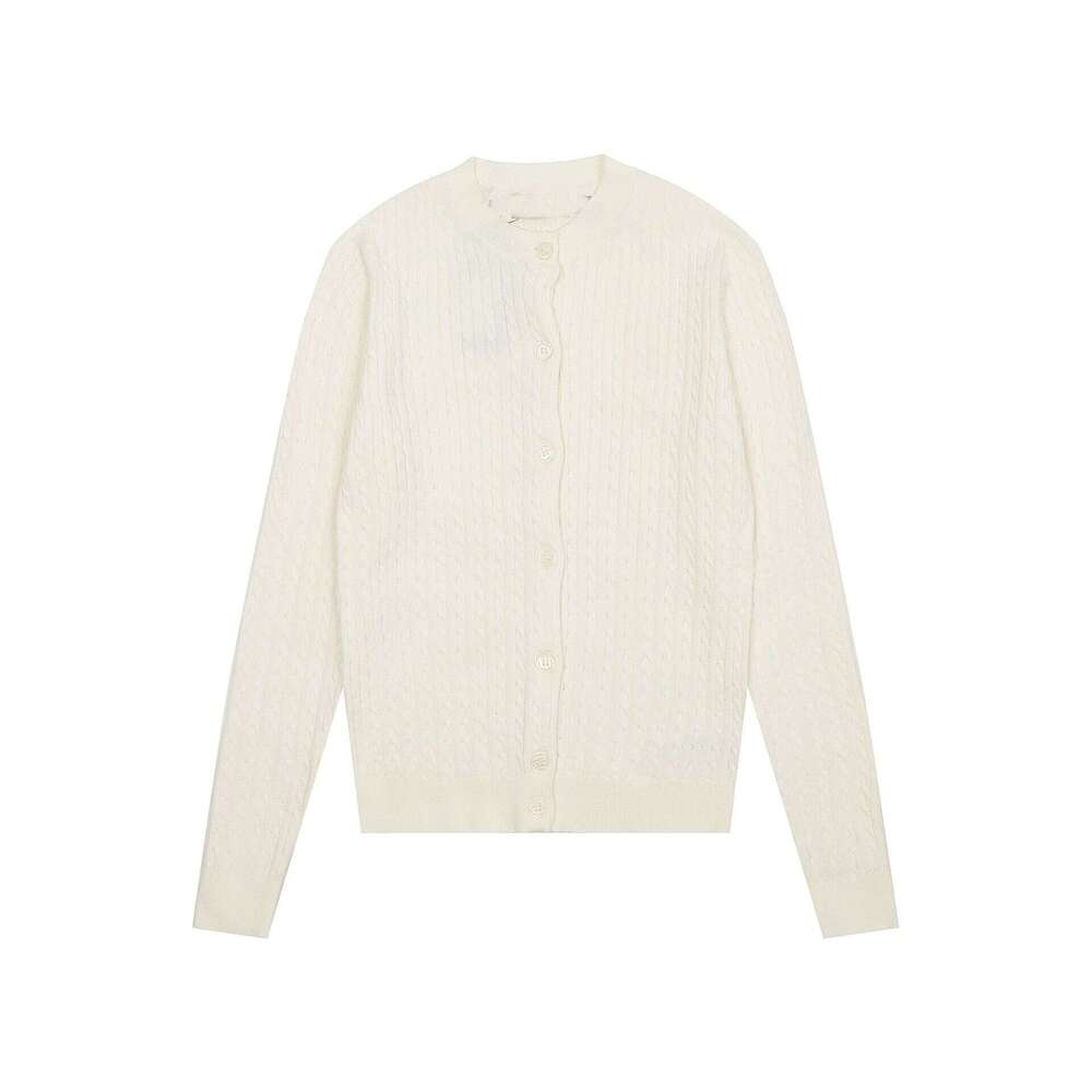 2026 Spring and Autumn Home Designer Embroidered Small Label Classic Versatile Knitted Long Sleeve Slimming Cardigan for Women