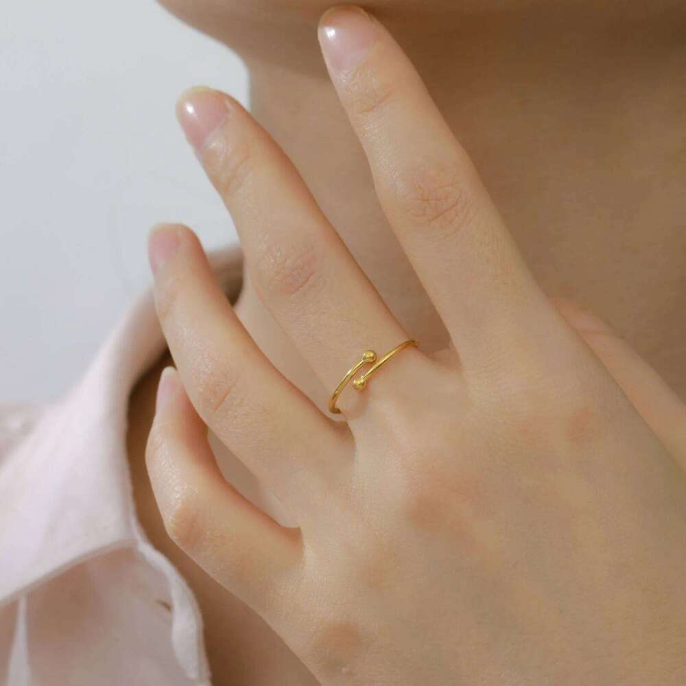 Skyrim Minimalist Stainless Steel Adjustable Rings Women Polished Finger Ring Simple Fashion Jewelry Wedding Gift Wholesale XJ260127