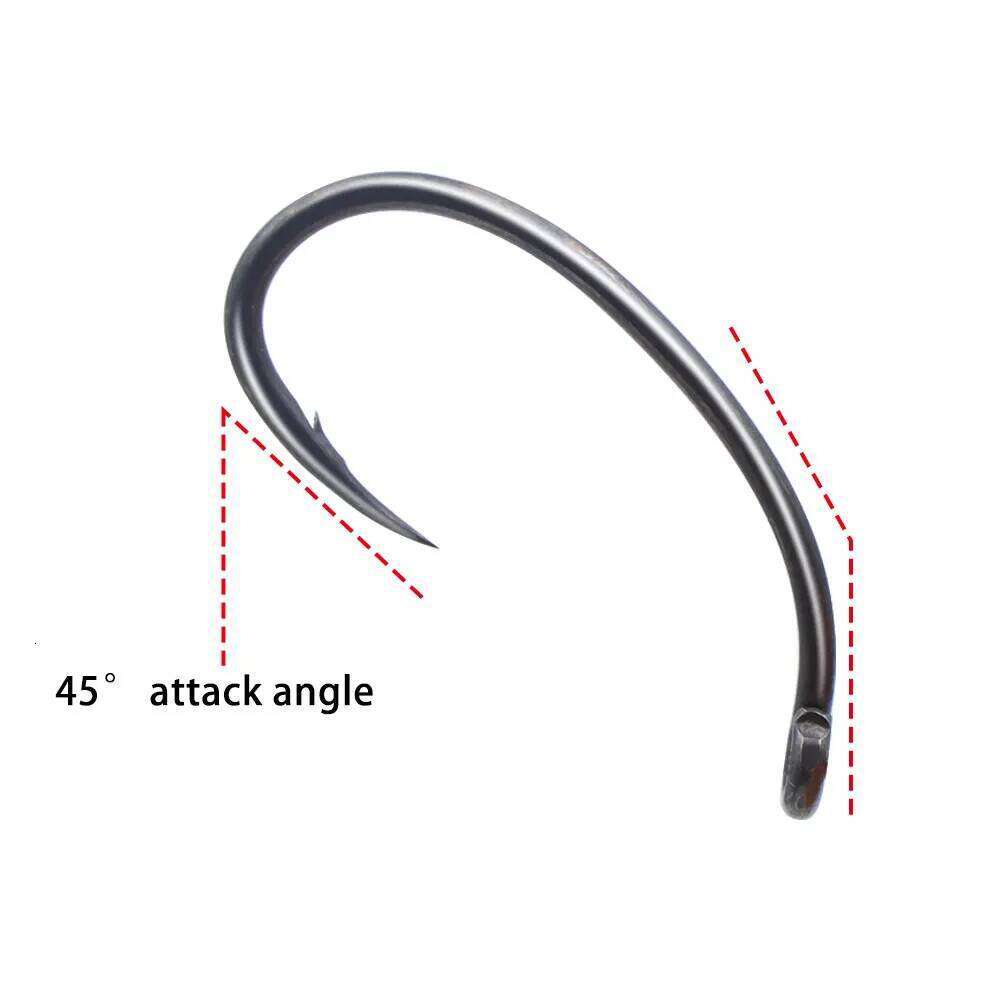 10pcs Carp Ultra Sharp Hooks PTFE Coating Micro Barbed Klor Hook Alloy Steel Hair Rig Fishing Accessories Tackle Z260128