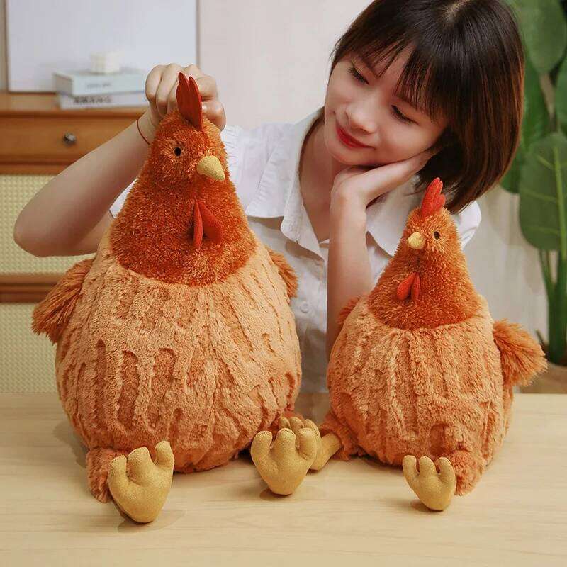 Cecil Chicken Simulation Hen Funny Doll Kids Plush Toys Birthday Gift Creative Pillows Y260128