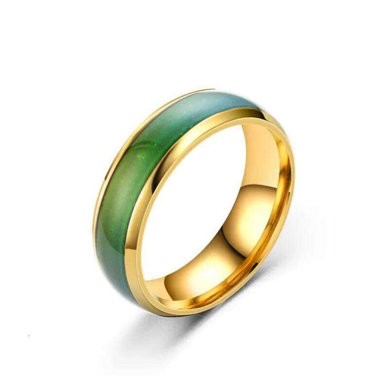 Bestseller 6mm Temperature-Sensitive Color-Changing Ring - Fashionable Stainless Steel Couple Rings XJ260127
