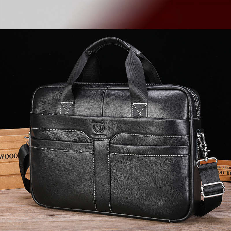 Luxury Shoulder Bags Captain Cow Genuine Leather Men S Business Briefcase Retro Top Layer Cowhide Crossbody Handheld Laptop Bag SENYY