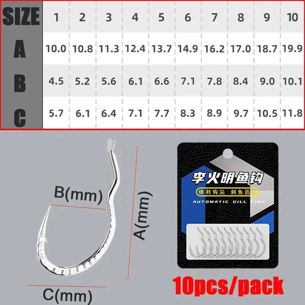 10pcs Fish Scale Patterned High Carbon Steel Hook Sharp Barbed Automatic Flip Fishhook for Carp Fishing Tackle Accessor Z260128