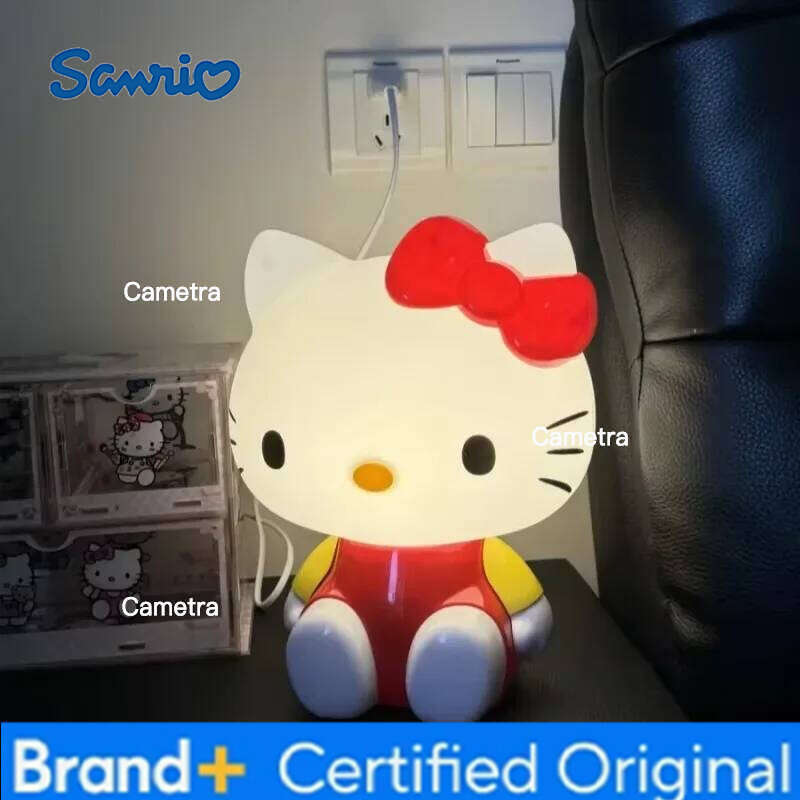 Sanrio Anime Hello Kitty 3D Led Touch Plug-In Night Light Cartoon Bedroom Sleep Eye Lamp Desktop Model Ornaments Home Decoration Gift H260128