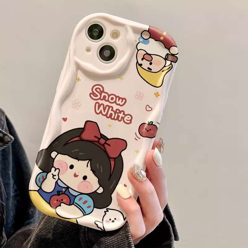 Snow White Compatible with Apple 16 Pro Max Phone Case 14 New Women's iPhone 15 Pro/13 Cream Texture 11 S260128