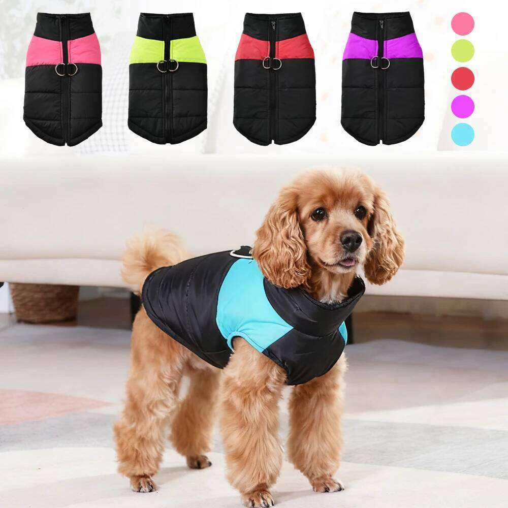 Warm Pet Clothes Winter Waterproof Costume Outdoor Puppy Jacket Coat With D-Ring For Small Large Dog Cat French bulldog Overalls XJ260127