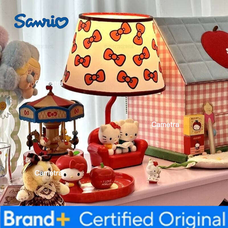 Sanrio Cartoon Table Lamp Wedding Birthday Gift Children'S Bedside Cute Hello Kitty Nightlight Desktop Ornaments H260128