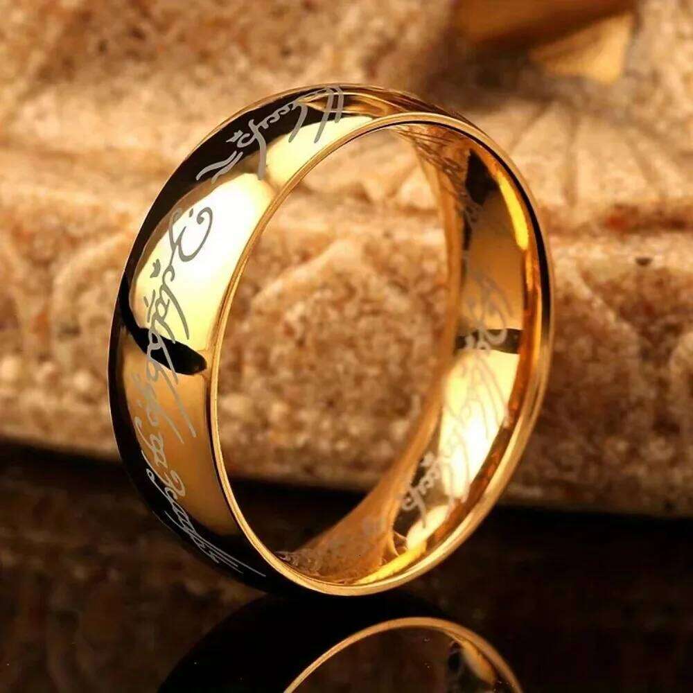 6MM Stainless Steel Laser Engraving Exquisite Couples Wedding Rings, Men And Women Fashion Movie Jewelry Gifts Wholesale XJ260127