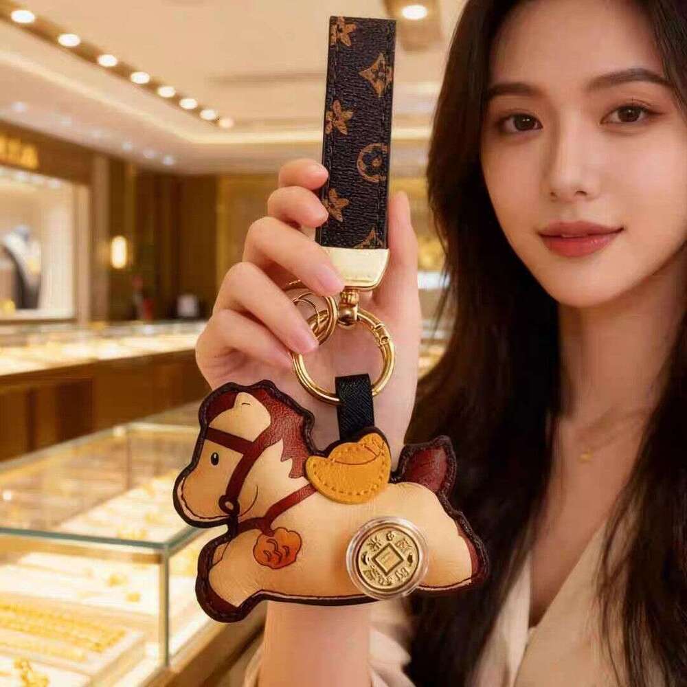 New Of The Series Fortune Horse Keychain Bag Pendant Zodiac Year Ornament Couple Creative Gift