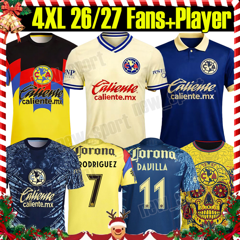 4XL 26/27 ClUb AmEriCas Soccer Jerseys Fans Player Version 2025 2026 CA Liga MXLOZANO HENRY K.ALVAREZ FIDALGO Men L.MALAGO Women kids kits socks sets Football Shirts