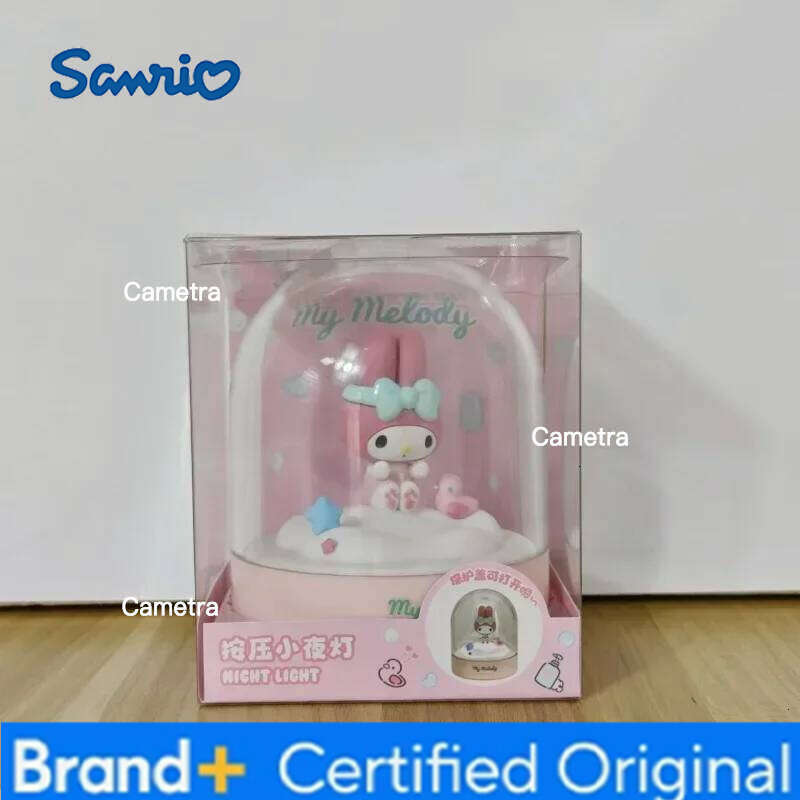 Sanrio Cute Luminous Decor Desktop Model Ornaments Kuromi Cinnamoroll Small Night Light Children's Birthday Gift Toy H260128