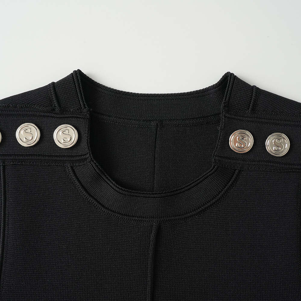 Designer Style Women's Sleeveless 2026 Summer New Elegant High Waist Ruffle Knitted Patch Dress