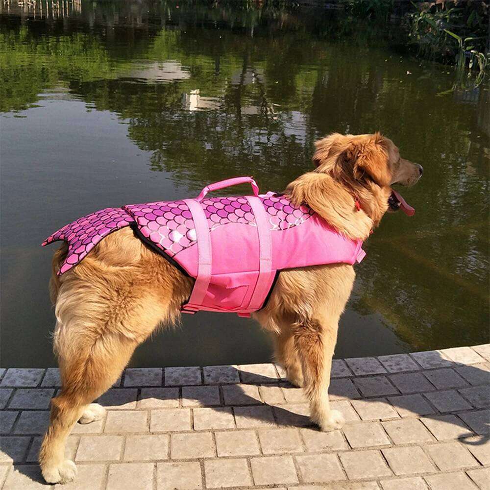 Vest Summer Shark Mermaid Pet Life Jacket Clothes Harness Dogs Swimwear Pets Swimming Suit Funny Cute Dog Costu XJ260127