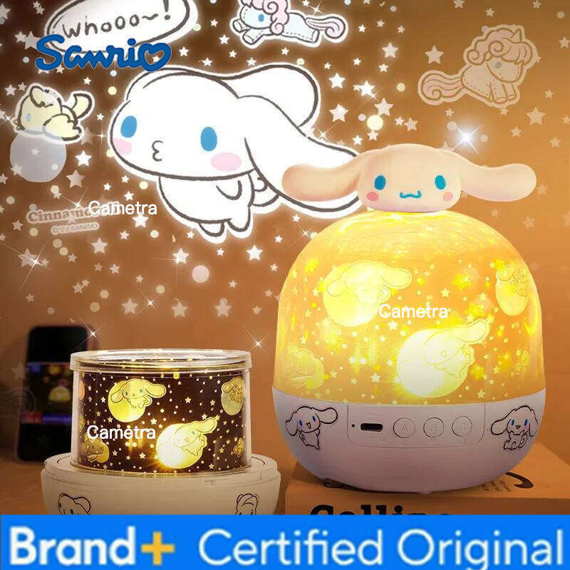Sanrio Cartoon Cinnamoroll Star Projector Night Light Music Box,Dreamy HD Starry Sky Ceiling Projection for Kids Bedroom Home Decor H2601281