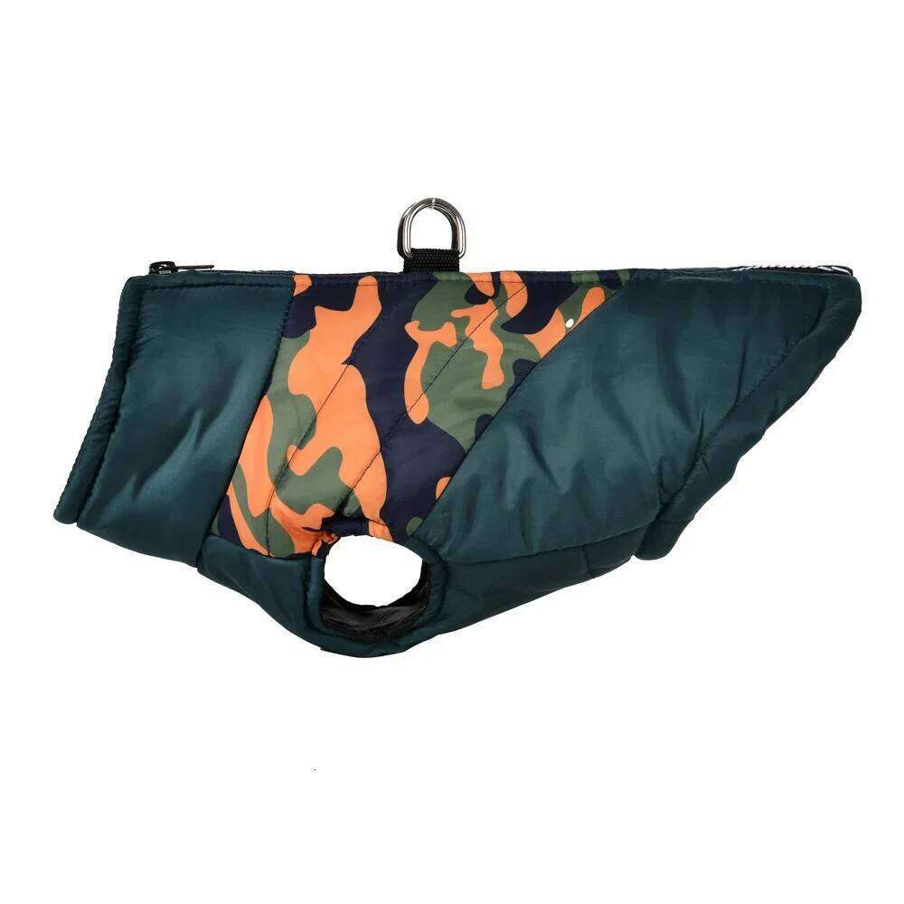 Winter Warm Dog Jacket For Small Medium Dogs Cats Outdoor Waterproof Pet Coat With D-ring Zipper Camouflage Puppy Beagle Clothes XJ260127