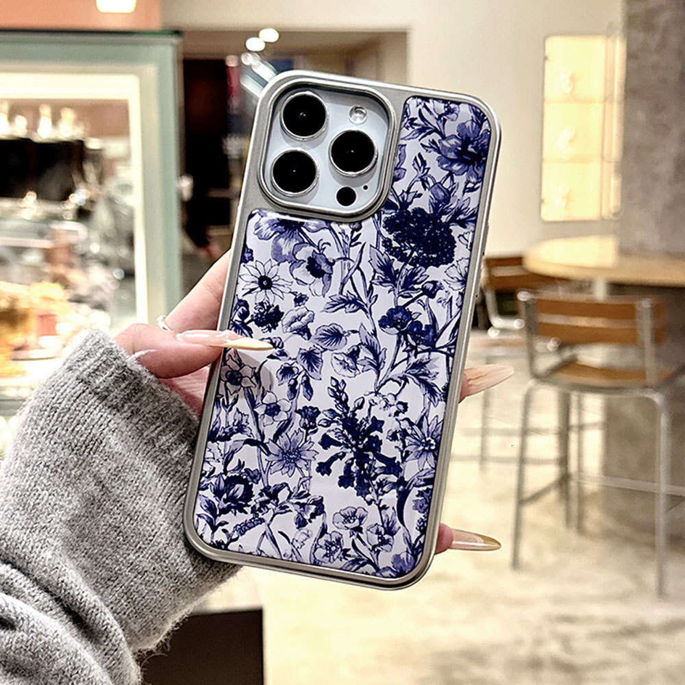 Full Screen Small Flower Compatible with iPhone 16 Phone Case Apple 15 Protective Cover 14 Electroplated 13 Pro Niche S260128