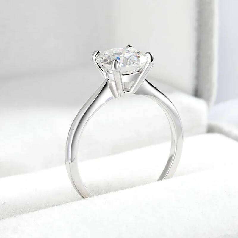 Smyoue White Gold 2ct 100% Moissanite Engagement Ring for Women S925 Sterling Silver Lab Diamond Promise Wedding Band Jewelry XJ260127