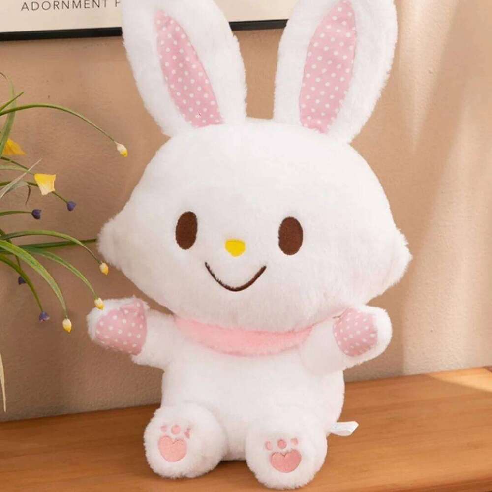 1pc 35cm/13.77in Little white plush toy girl rabbit child soothing rag hug sleeping doll Y260128