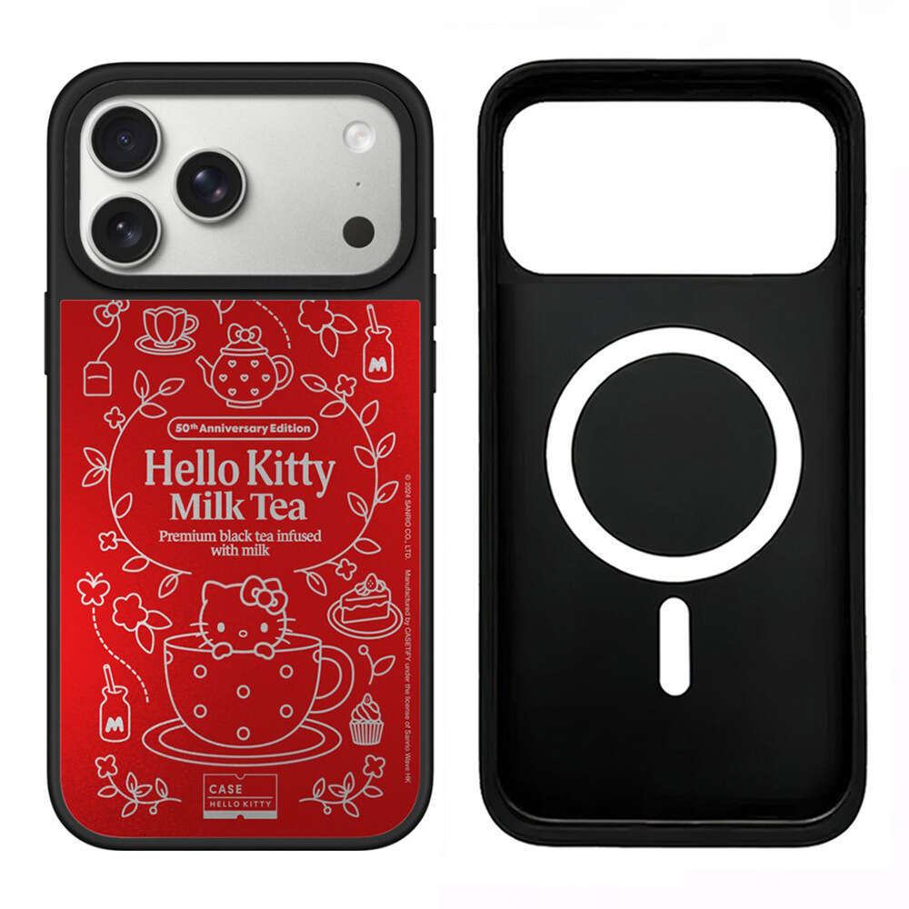 Magnetic Phone Case for Apple 17 Mirror Hello Kitty 50th Anniversary Celebration Compatible with iPhone 16 Pro Cartoon C Family S260128