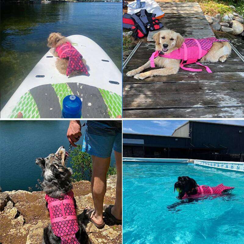 Pet Life Jacket Enhanced Buoyancy Small Dogs Swimming Clothes Safety Vest with Handle for Medium Large Dog Surfing Costume XJ260127