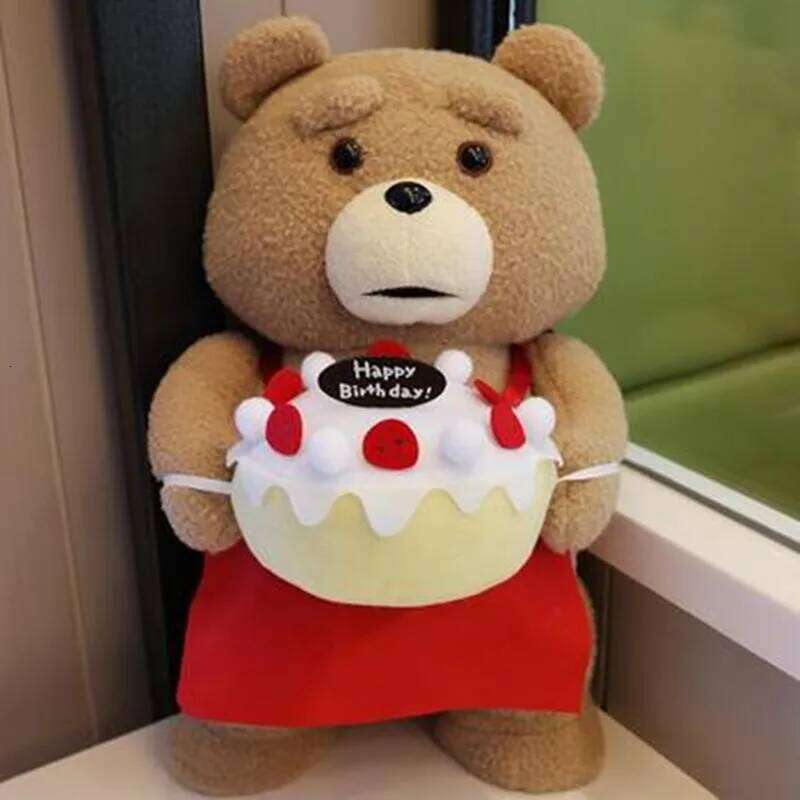 8 styles Movie Teddy Bear Ted 2 Toys In Apron Soft Stuffed Animals Plush 45cm A birthday present for a good friend Y260128