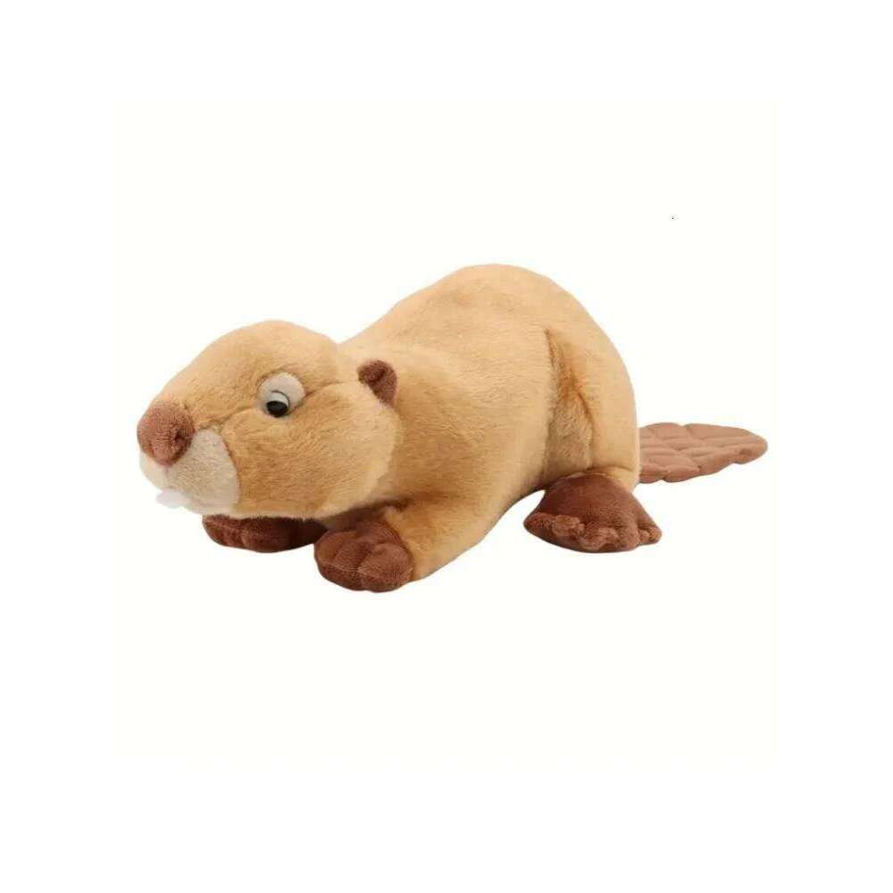 Lifelike Stuffed Animal Toy Home Decor Beaver Plush Thanksgiving Day Gift Best for Christmas Y260128
