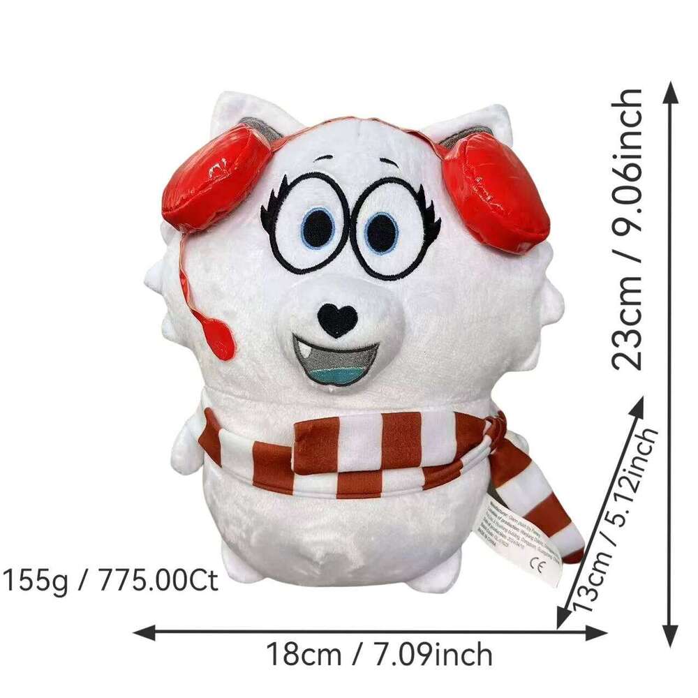 New Tylerred Snowii Snuggle Bundle Plush Toys Singer Puppy Wearing Headphones Yellow And White Dog Stuffed Doll Toy Gifts Y260128