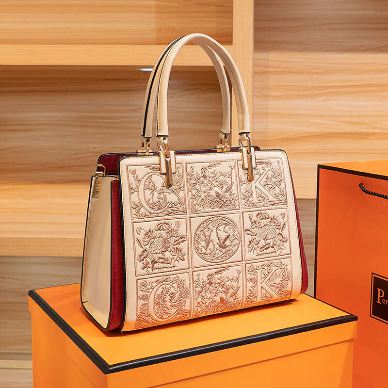Light Luxury High-End Handbag New Chinese Handmade Embroidery Mom Style Elegant Shoulder Bag For Women Evergwish