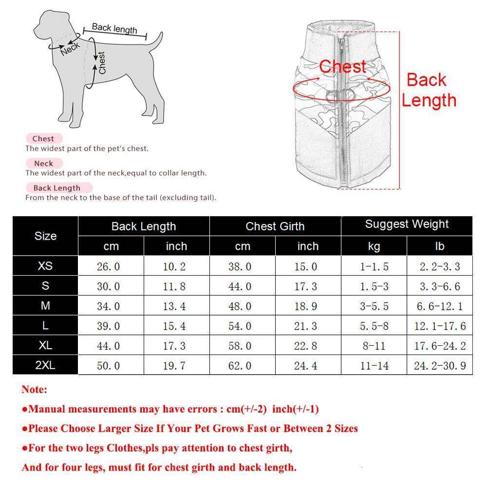 Winter Dog Jacket For Small Medium Dogs Windproof Pet Clothes Puppy Coat With D-ring Zipper Cat Vest Chihuahua Yorkie Costume XJ260127