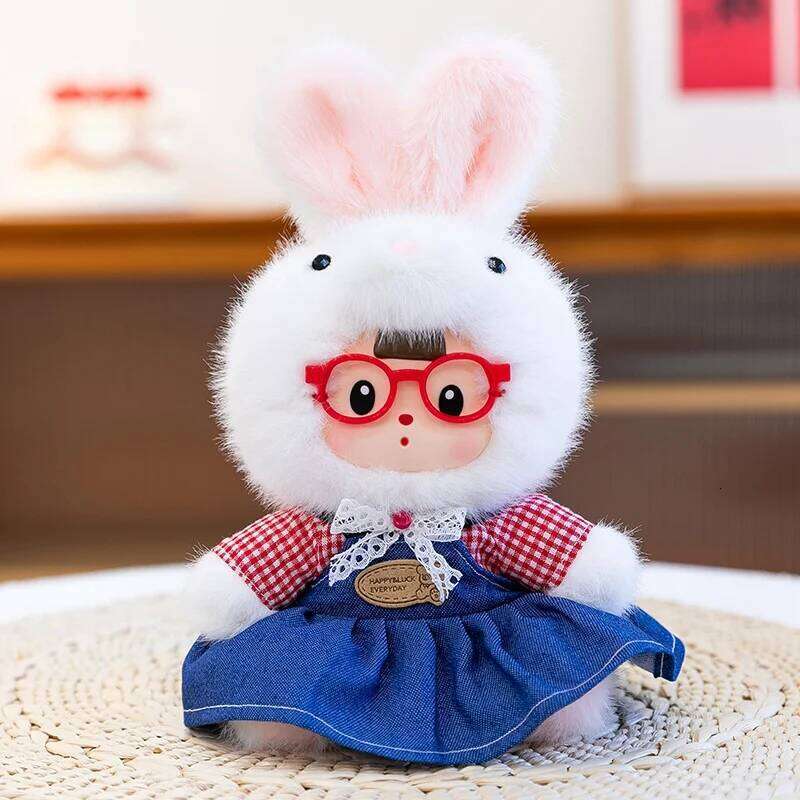 Kawaii Animals Vinyl Face Plush Animal Toys Pendant The Wolf Little Red Riding Hood Gift for Kids Hang Bag Valentine's Day Y260128