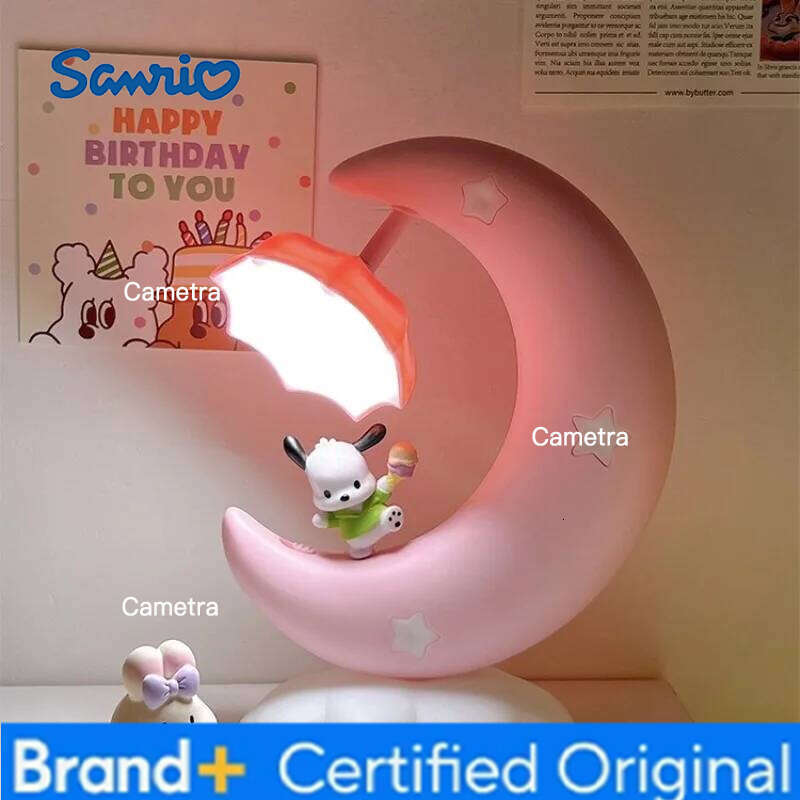Sanrio Bedroom Night Light Table Cute Sleep Bedside Lamp for Girls Birthday Gift Kids Room Decor Desktop Lighting Decoration H260128