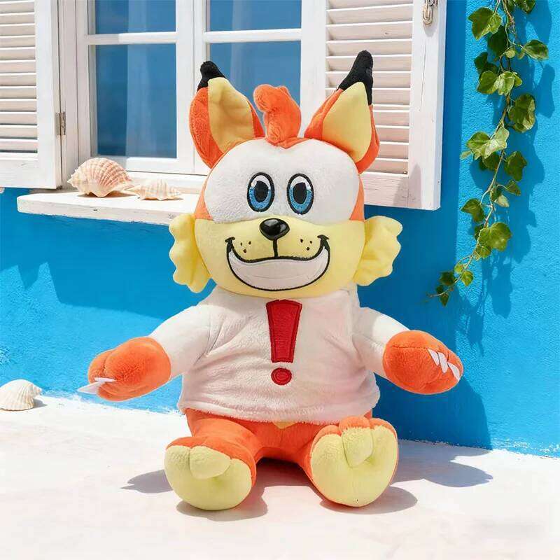 25CM Cute Bubsy Plush Toy Funny Cartoon Orange Cat Game Anime Figure Movie Peripheral Animal Fox Pillow Gifts for Kids Y260128
