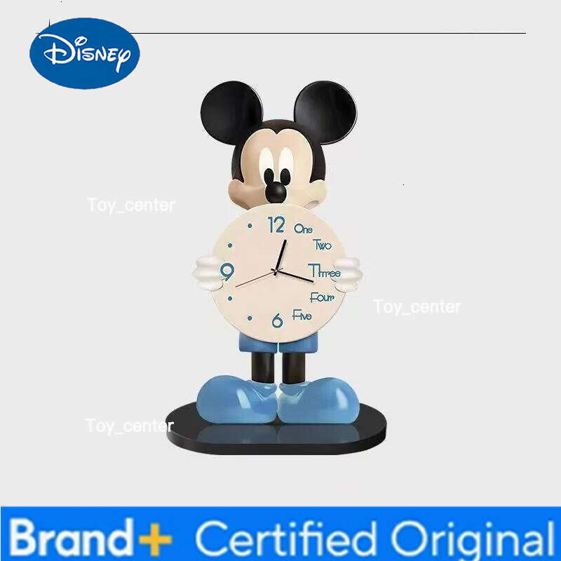 Disney 20cm Cartoon Mickey Figure Model Creativity Clock Living Home Furnishings Room Decoration Collection Gift H260128