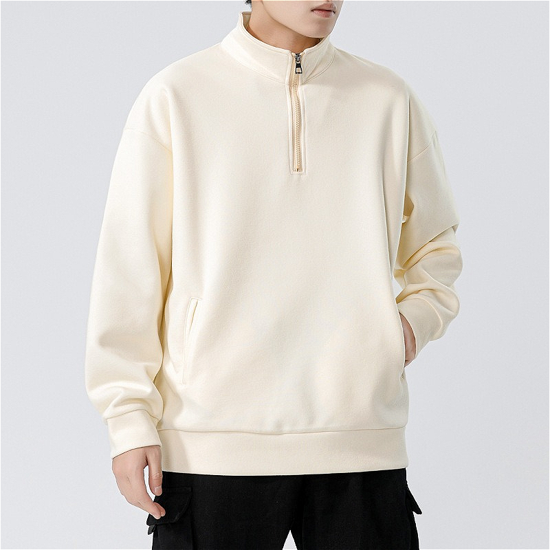 VIP2222 Turtleneck Sweatshirt for Men Autumn and Winter Thickened Loose Trendy Solid Color Casual