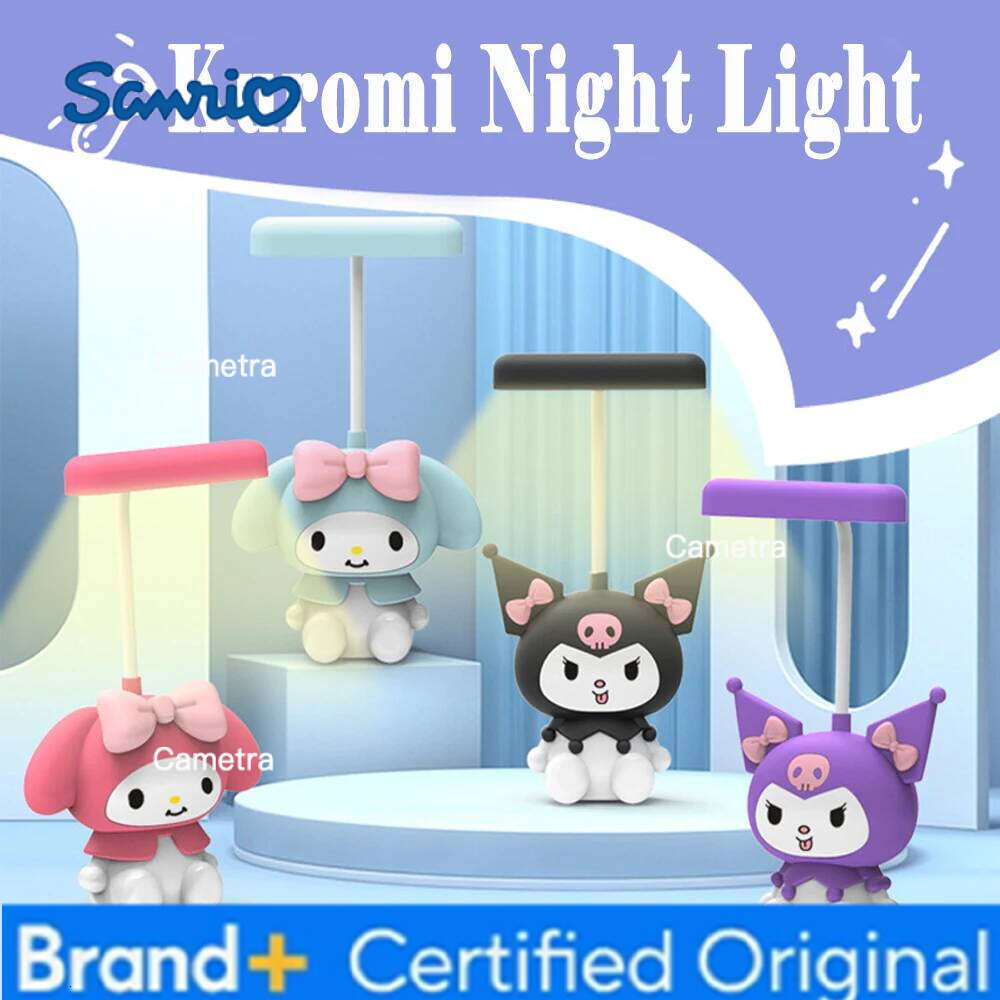 Sanrio Night Light Luminous Toy Bedside Lamp Anime Cartoon Kuromi Cinnamoroll Cute student Children's Gift H260128