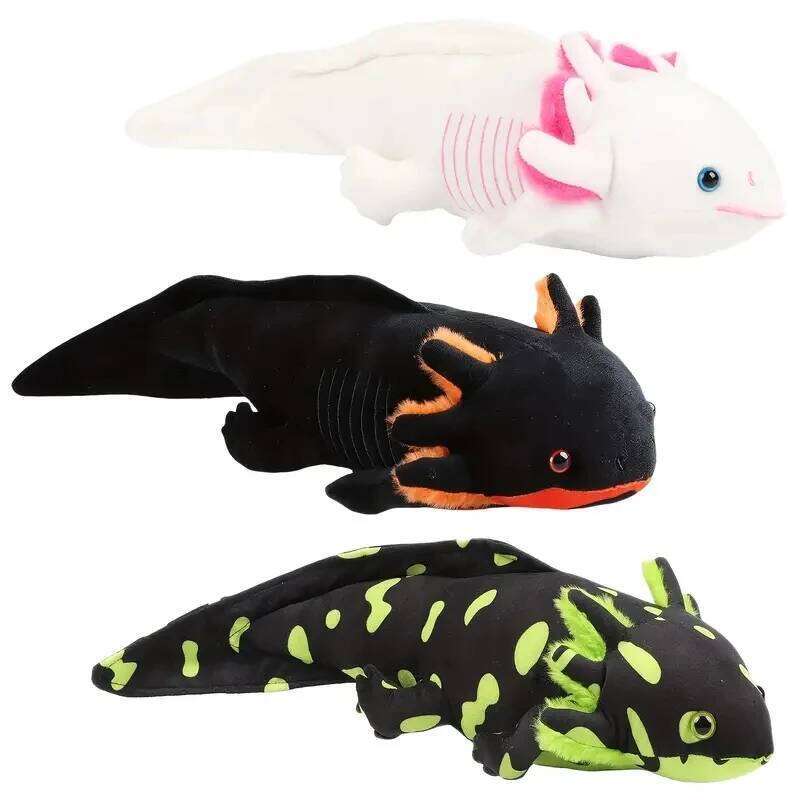 42cm Kawaii Axolotl Soft Stuffed Plush Salamander Hexagonal Dinosaur Plushie Toy Home Decoration Kids Christmas Gift Y260128