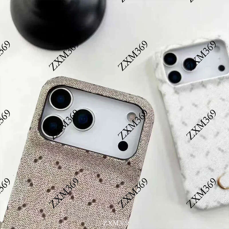 Designer 17 Pro Max Luxury Case with Card Holder for iPhone 16 ProMax 15 14 13 12 11 Plus Cell Phone Cases Leather Mobile Cover Metal