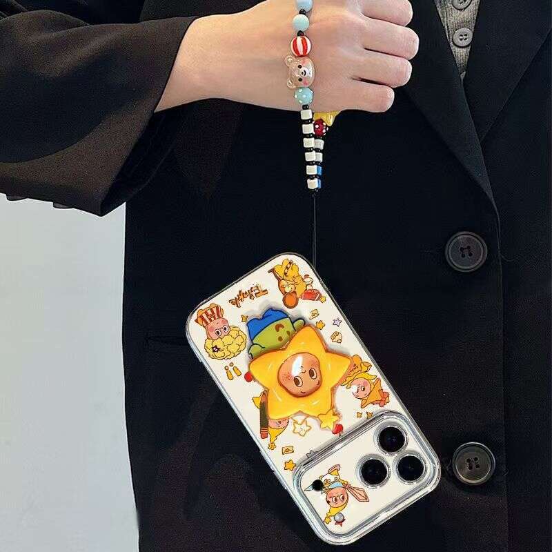 Star People Stand Compatible with Apple 17 Pro Max 16 Redmi Xiaomi 15 Phone Case Soft Full Coverage S260128