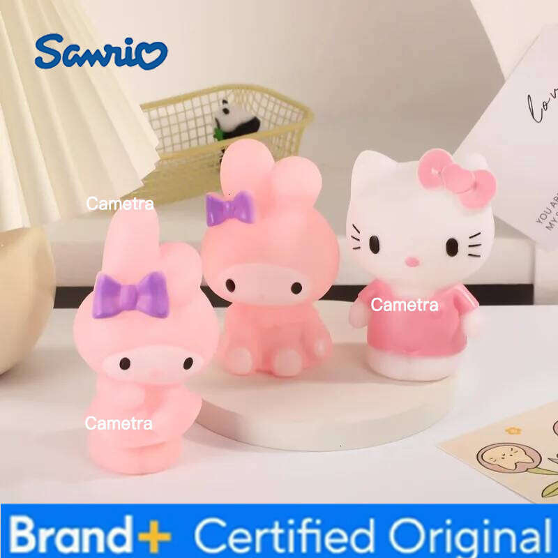 Sanrio Anime Hello Kitty My Melody Night Light Bedroom Lamp Action Figures Model Toy Collection Ornaments Decoration Kids Gifts H2601281