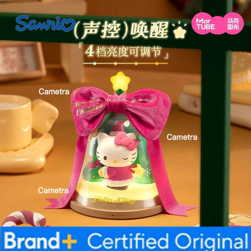 Sanrio Martube New Hello Kitty Christmas Tree Luminous Toy Ornaments Kawaii Hellokitty Girls Bedroom Atmosphere Lamp Gifts H2601281