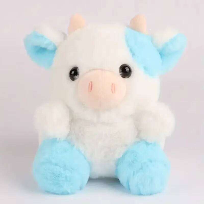 20cm/7.87in Kawaii Strawberry Soft Stuffed Plushie Doll Animal Cow Toy Children's Christmas Birthday Gift Bedroom Sofa Decor Y260128