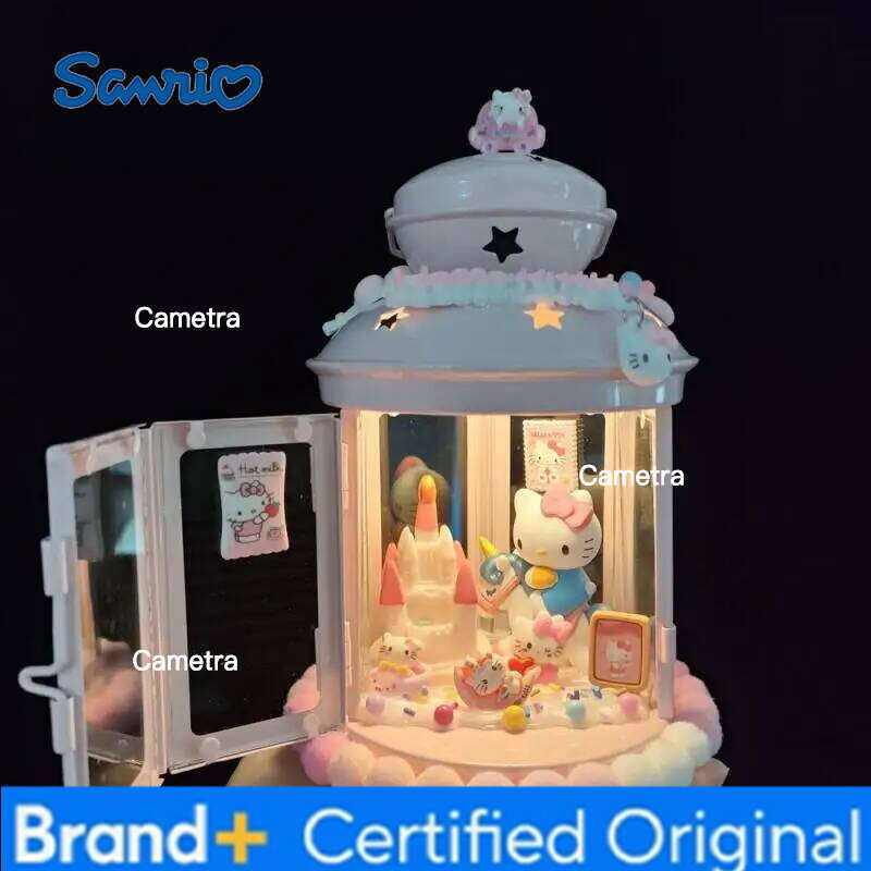 Sanrio Kawaii Night Light Hello Kitty Kuromi Hot DIY Table Lamp Cute New Desktop Toy Decor Ornament Birthday Xmas Girls Gift H260128