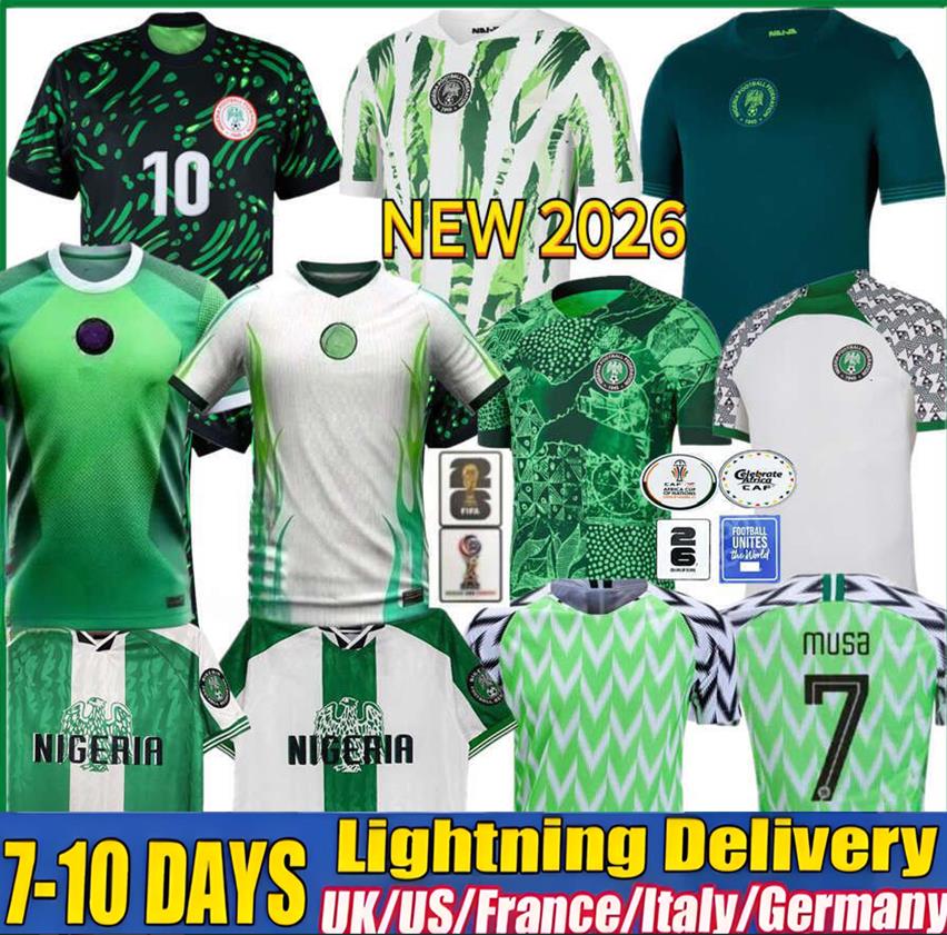 Okocha 2026 Nigeria Retro 1994 Home Away Soccer Jerseys 24 25 26 Kanu Finidi Nwogu Futbol Kit Vintage Football Shirt Classic 1996 1998 Ikpeba Yekini