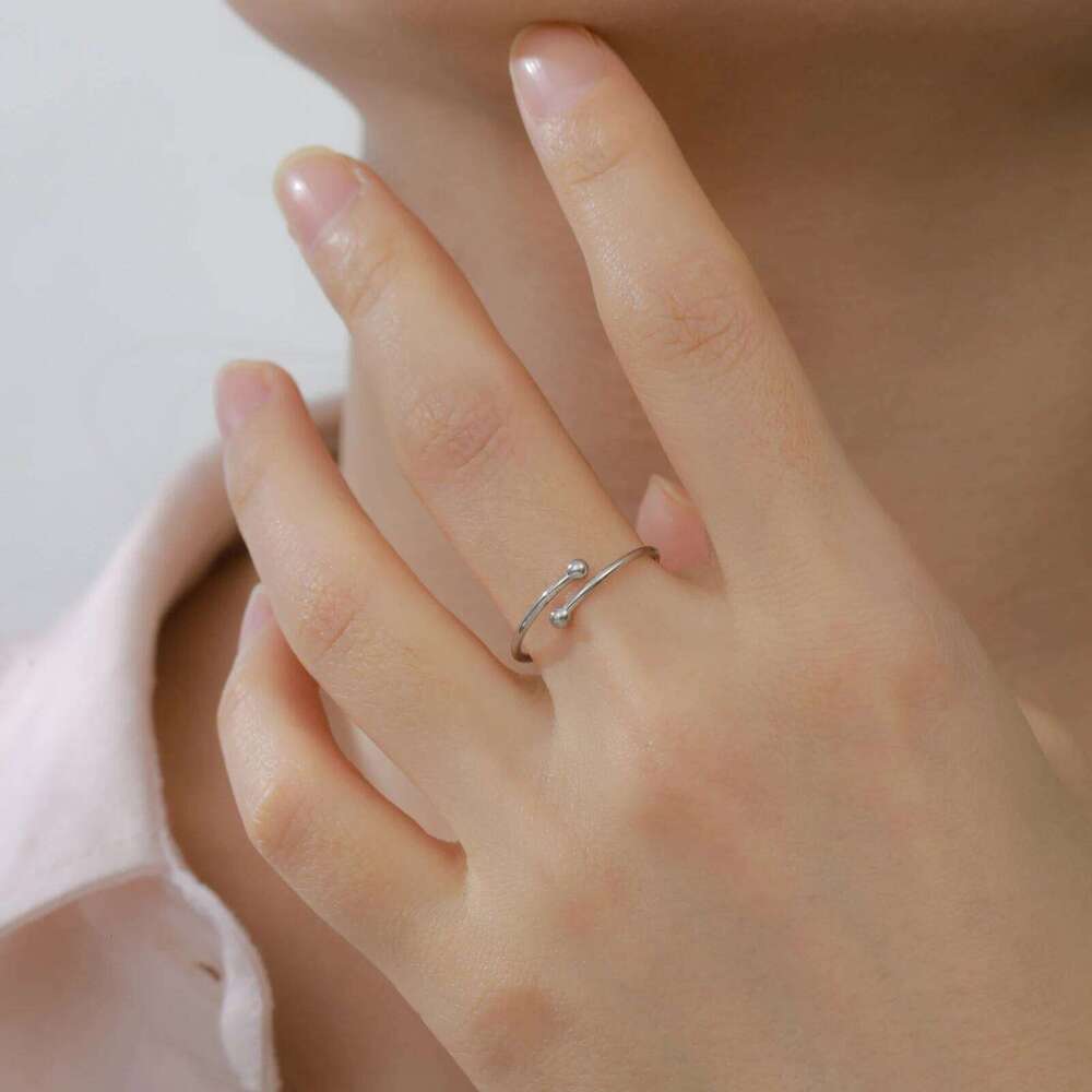 Skyrim Minimalist Stainless Steel Adjustable Rings Women Polished Finger Ring Simple Fashion Jewelry Wedding Gift Wholesale XJ260127