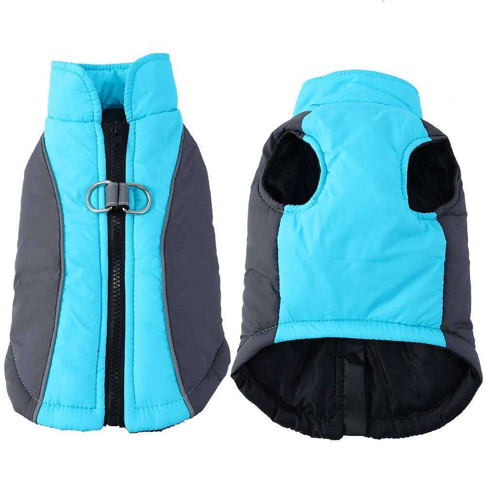 Reflective Winter Ski Contrast Color Splicing Warm Puppy Vest Coats D-ring Zipper Pug Jacket Small Medium Dog Pet Costume XJ260127