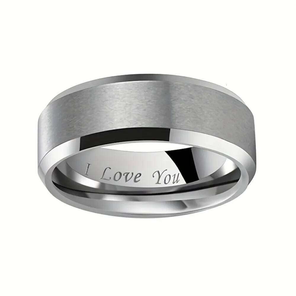 I Love You Stainless steel Ring - Durable, Hypoallergenic Mens Perfect for Valentines Day XJ260127