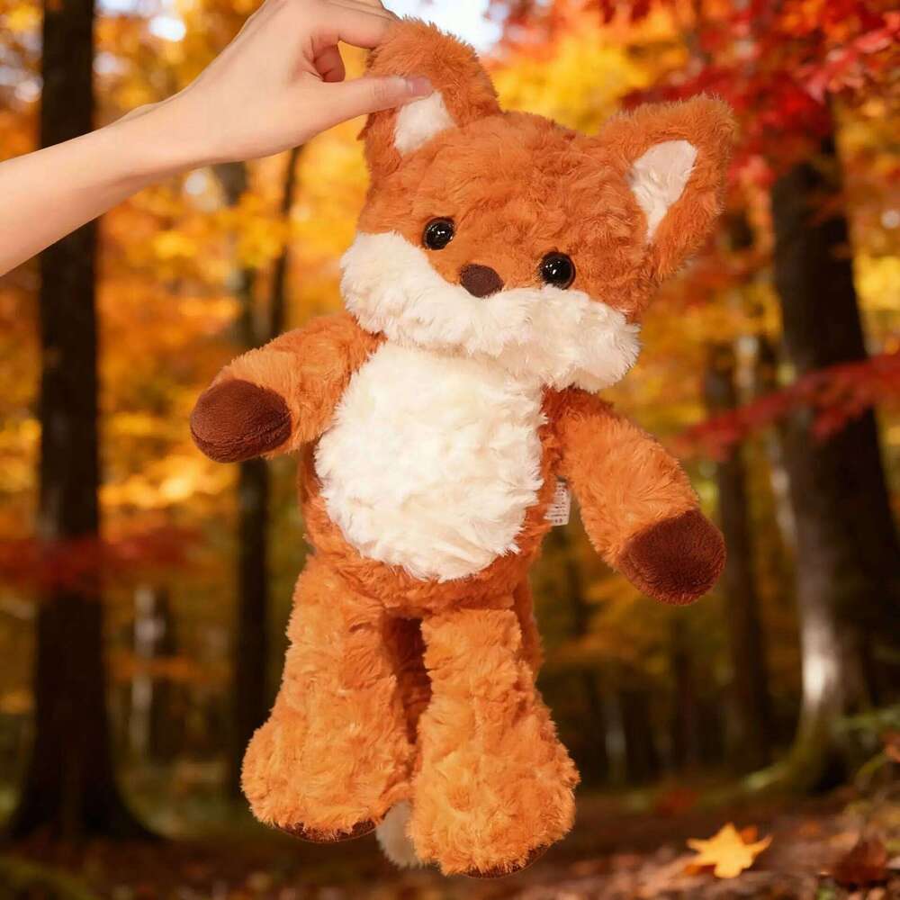 Fluffy Orange White Cartoon Design With Black Eyes, Perfect For & Comfort, Playtime Toy | Whimsical Pet Accessor Y260128